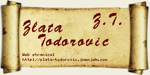 Zlata Todorović vizit kartica